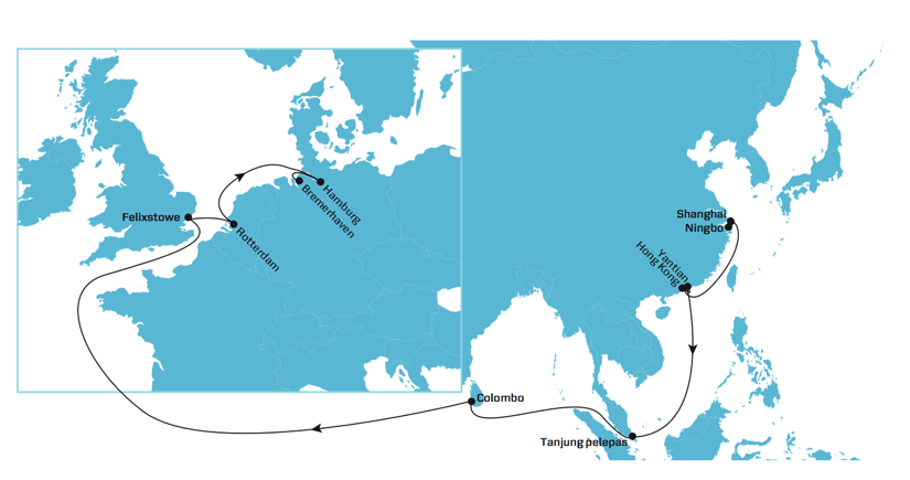 鹿特丹)-德国(hamburg汉堡)-德国(bremenhaven不来梅哈芬)查看详情 >